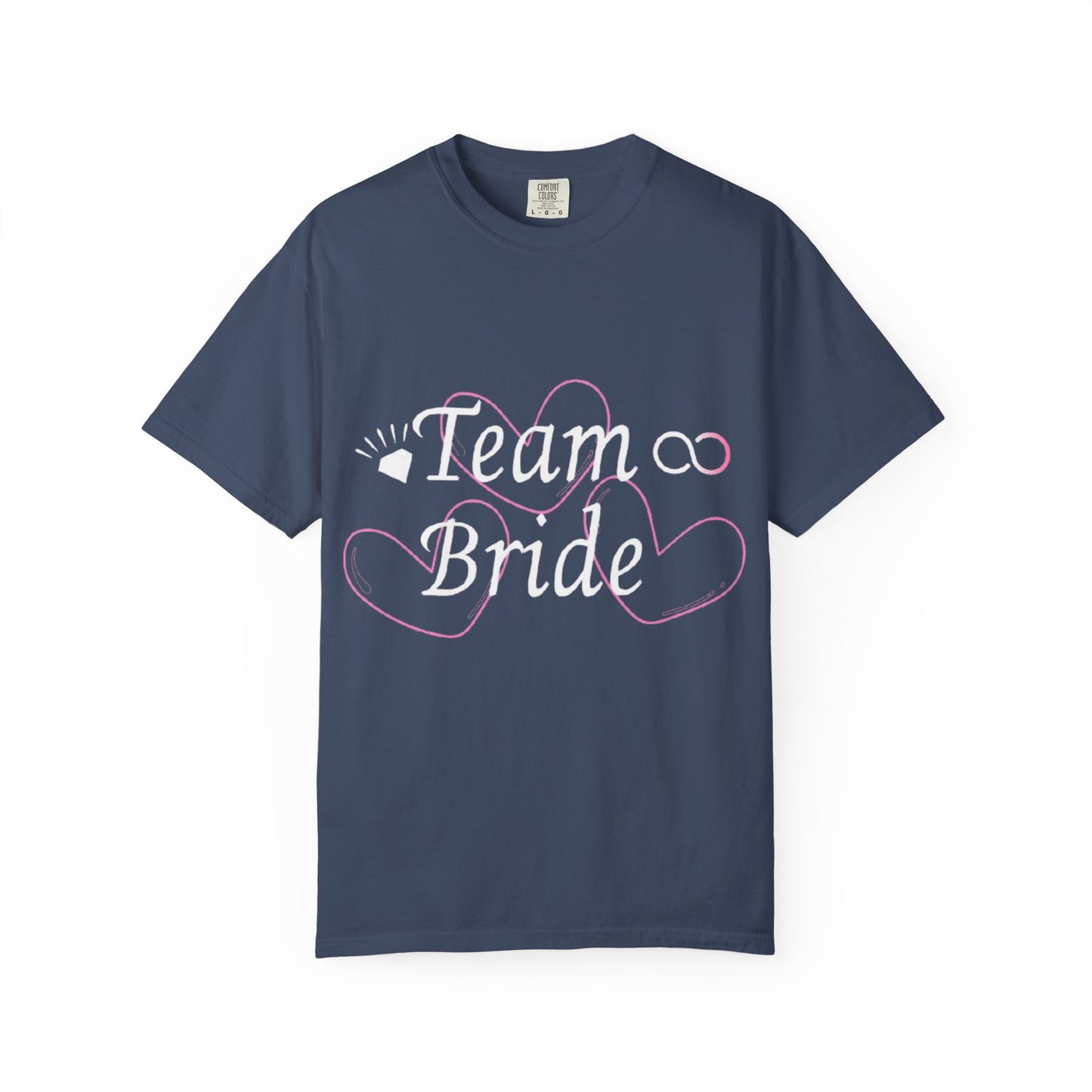 Team Bride White Text Tshirt