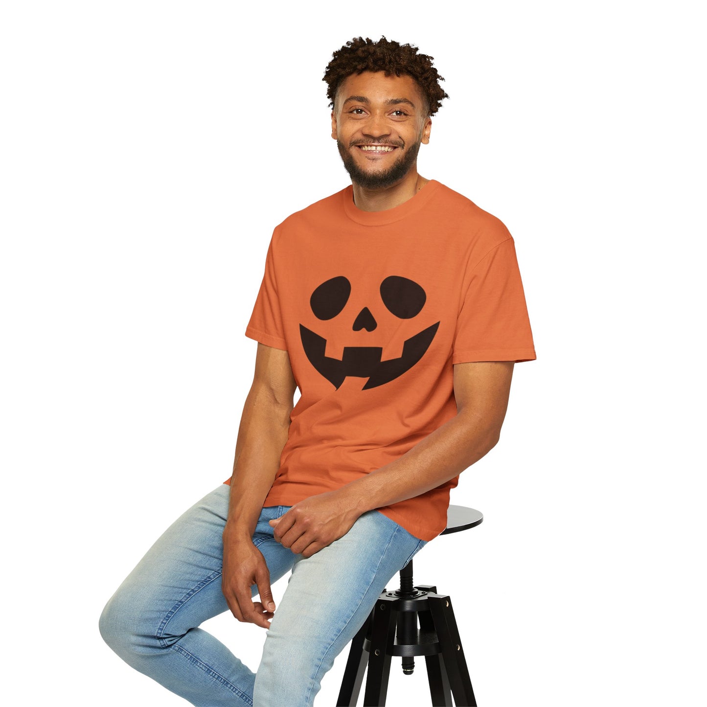 Halloween Black Pumpkin Face T-Shirt