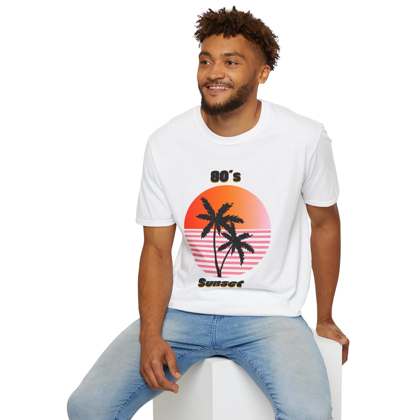 80's Sunset Unisex Softstyle T-Shirt