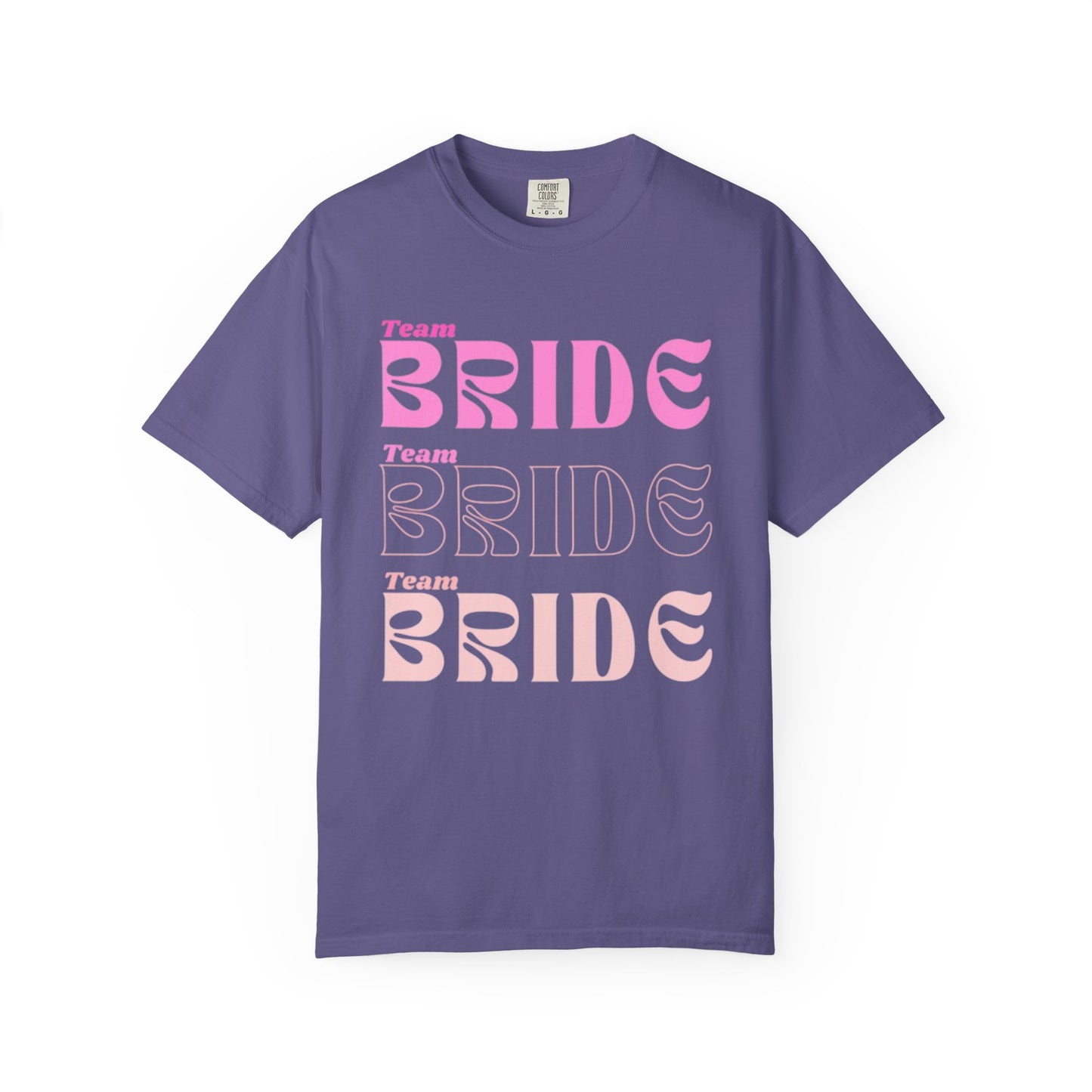 Team Bride Pink Text Tshirt