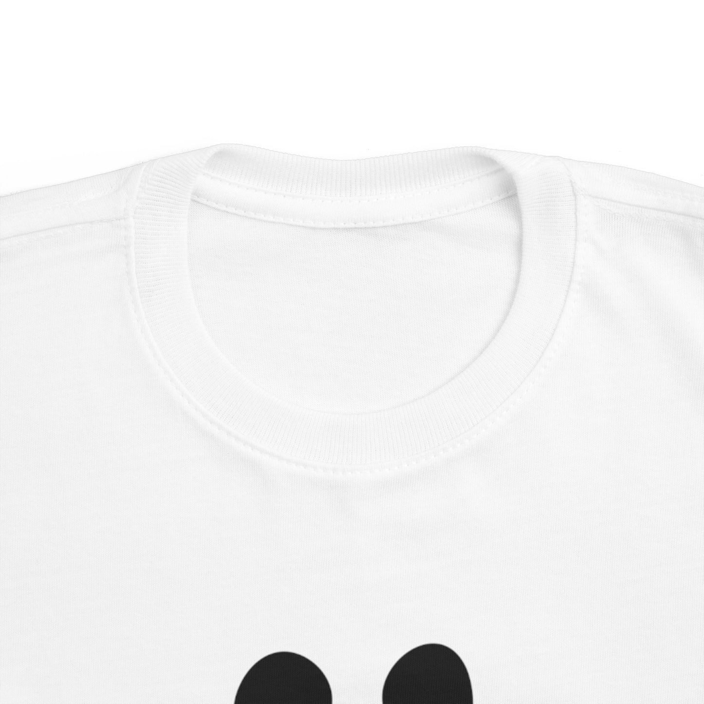 Toddler Midweight Tee with Playful Face Design (Black)