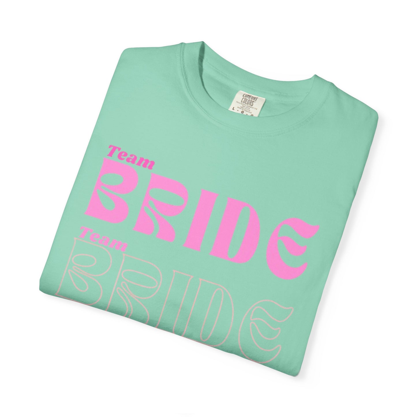 Team Bride Pink Text Tshirt