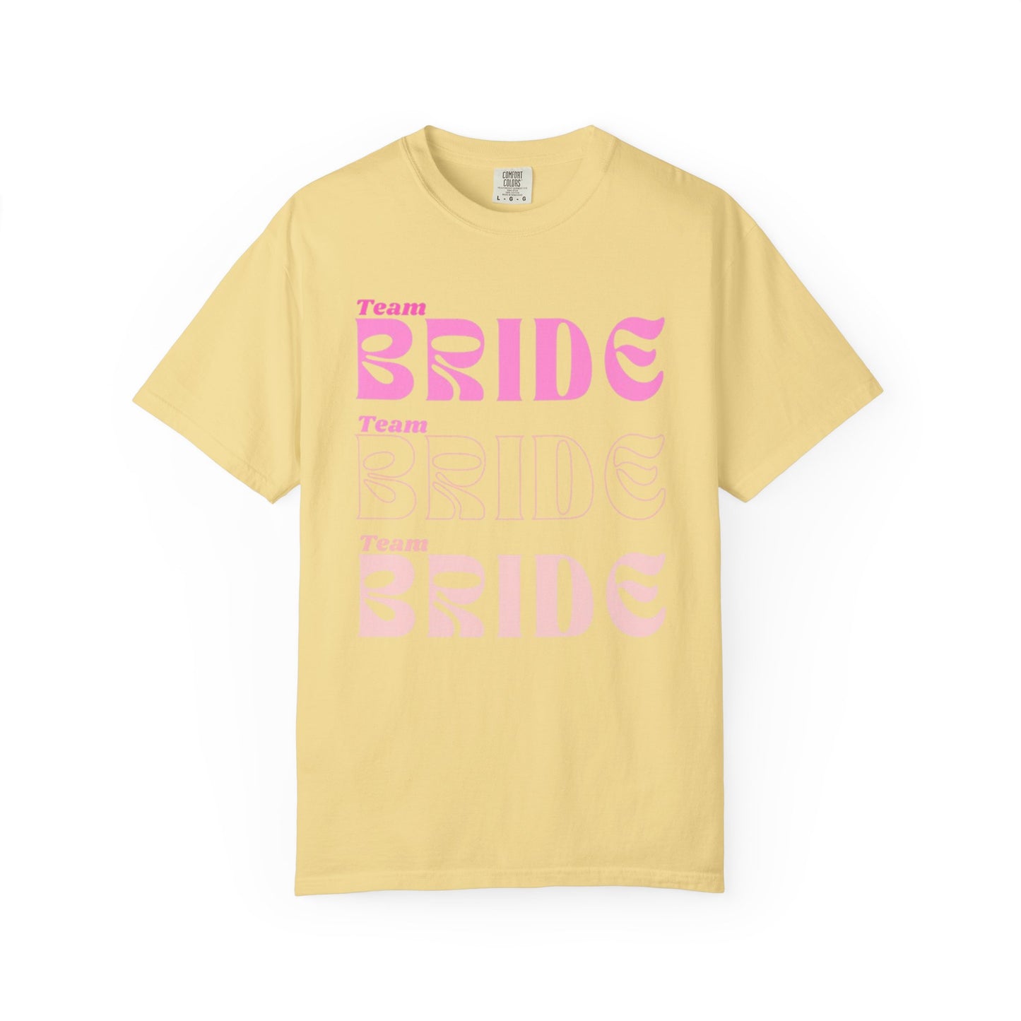 Team Bride Pink Text Tshirt