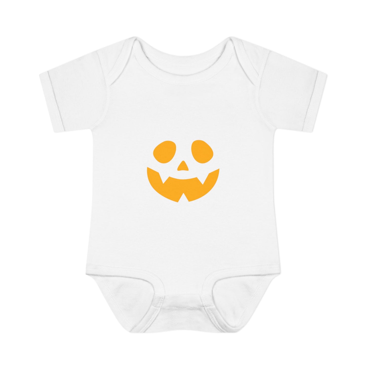 Halloween Baby Bodysuit with Pumpkin Face (Orange)