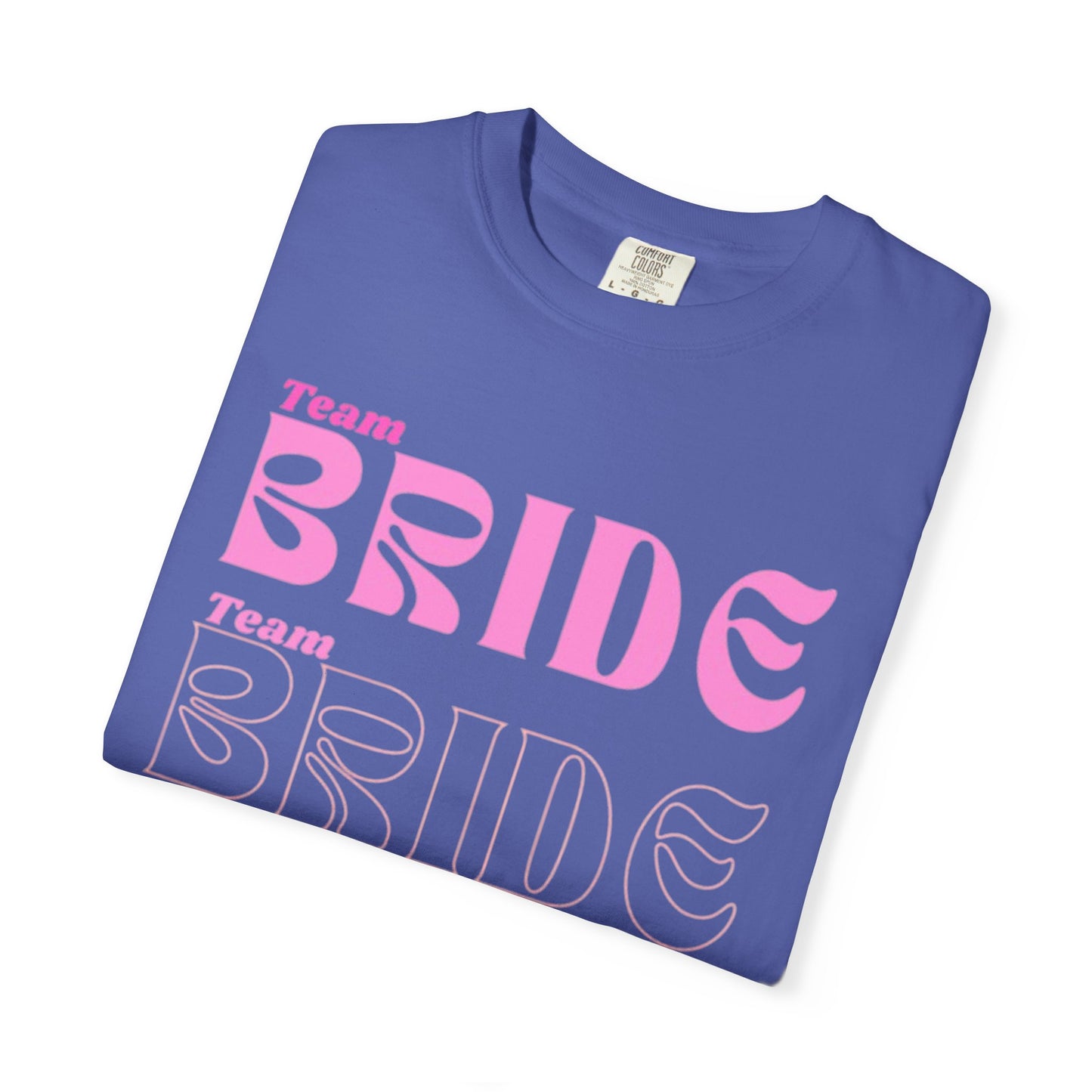 Team Bride Pink Text Tshirt