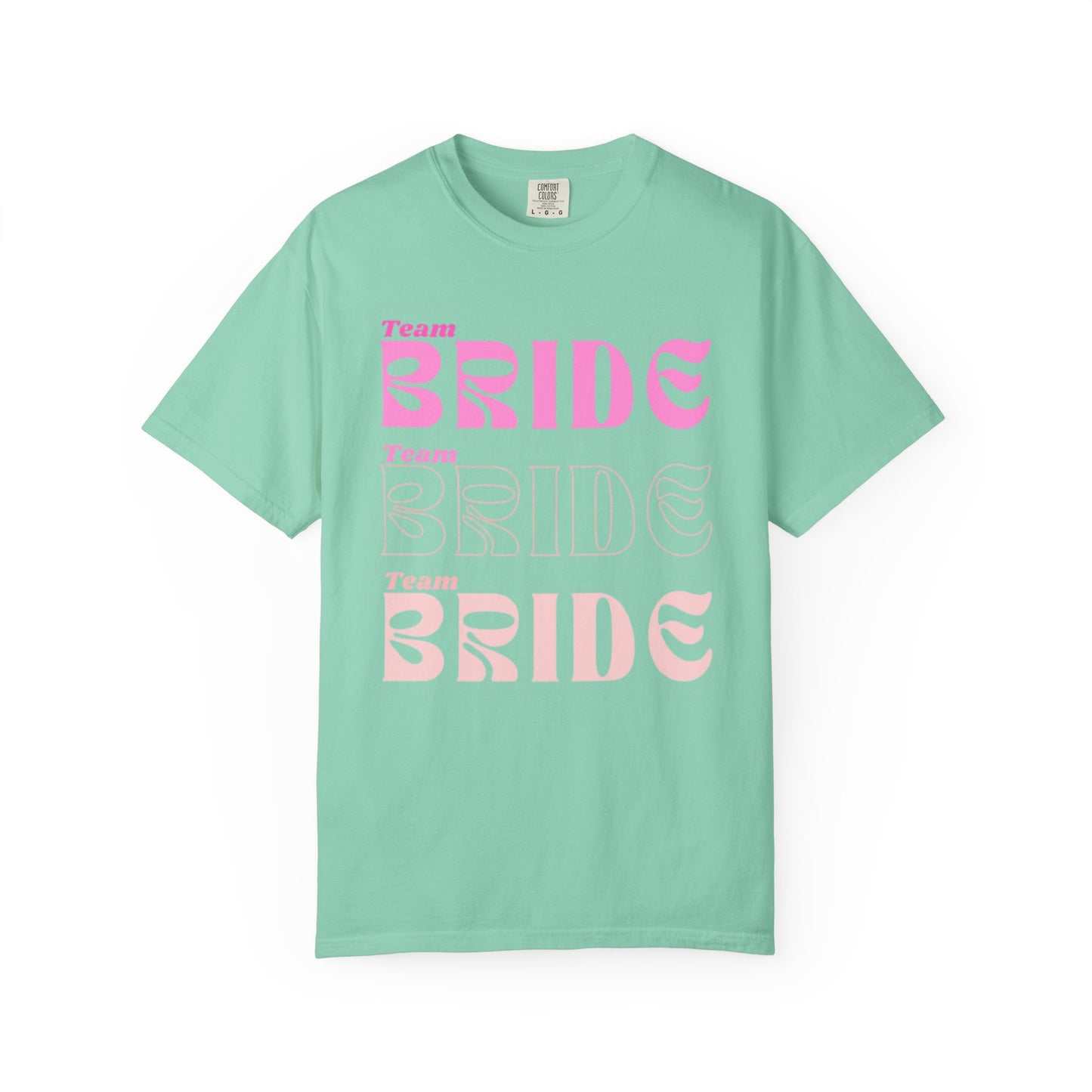 Team Bride Pink Text Tshirt