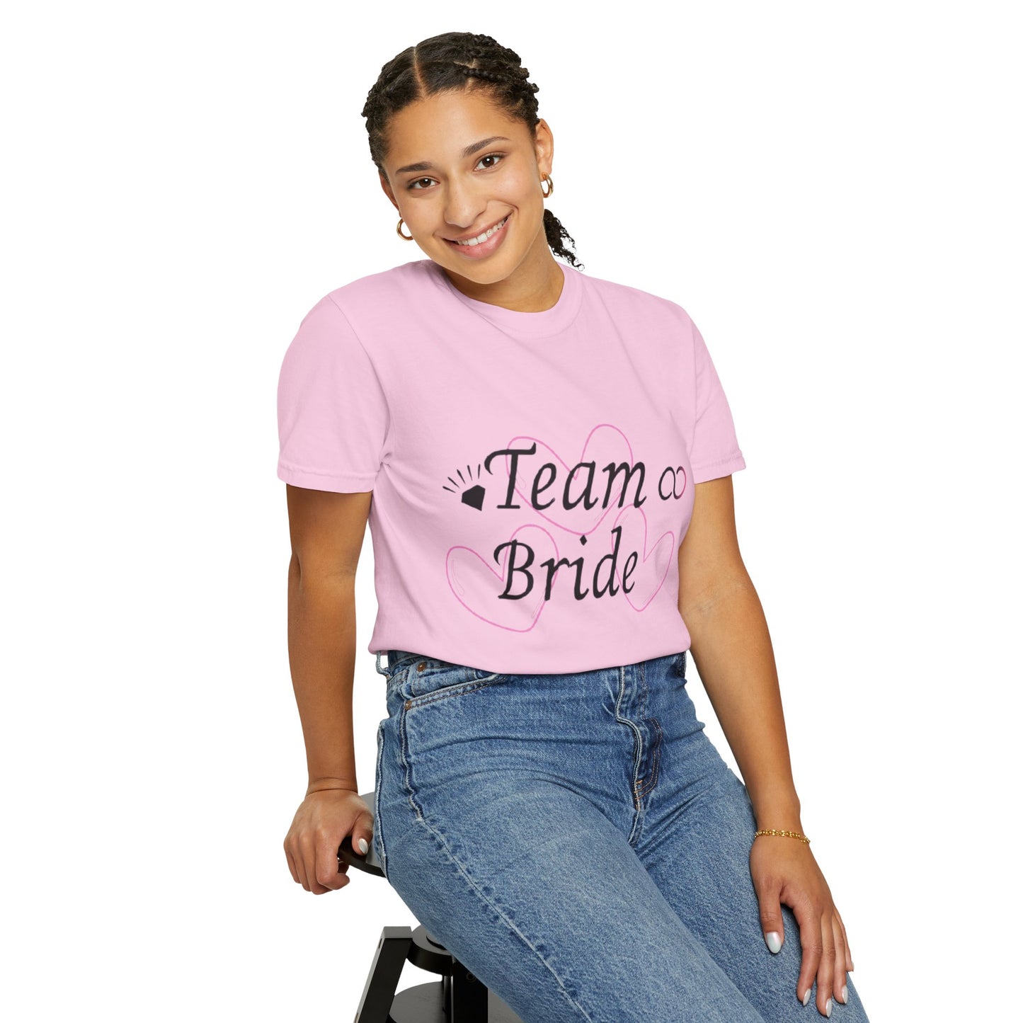 Team Bride to Be Black Text T-Shirt