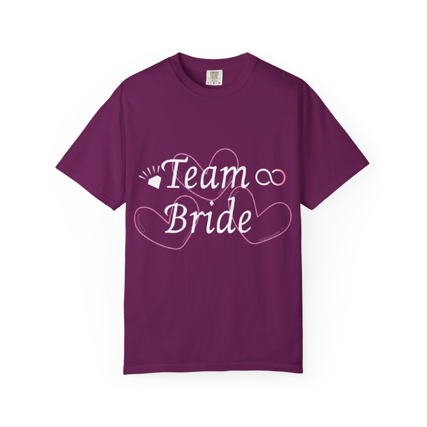Team Bride White Text Tshirt