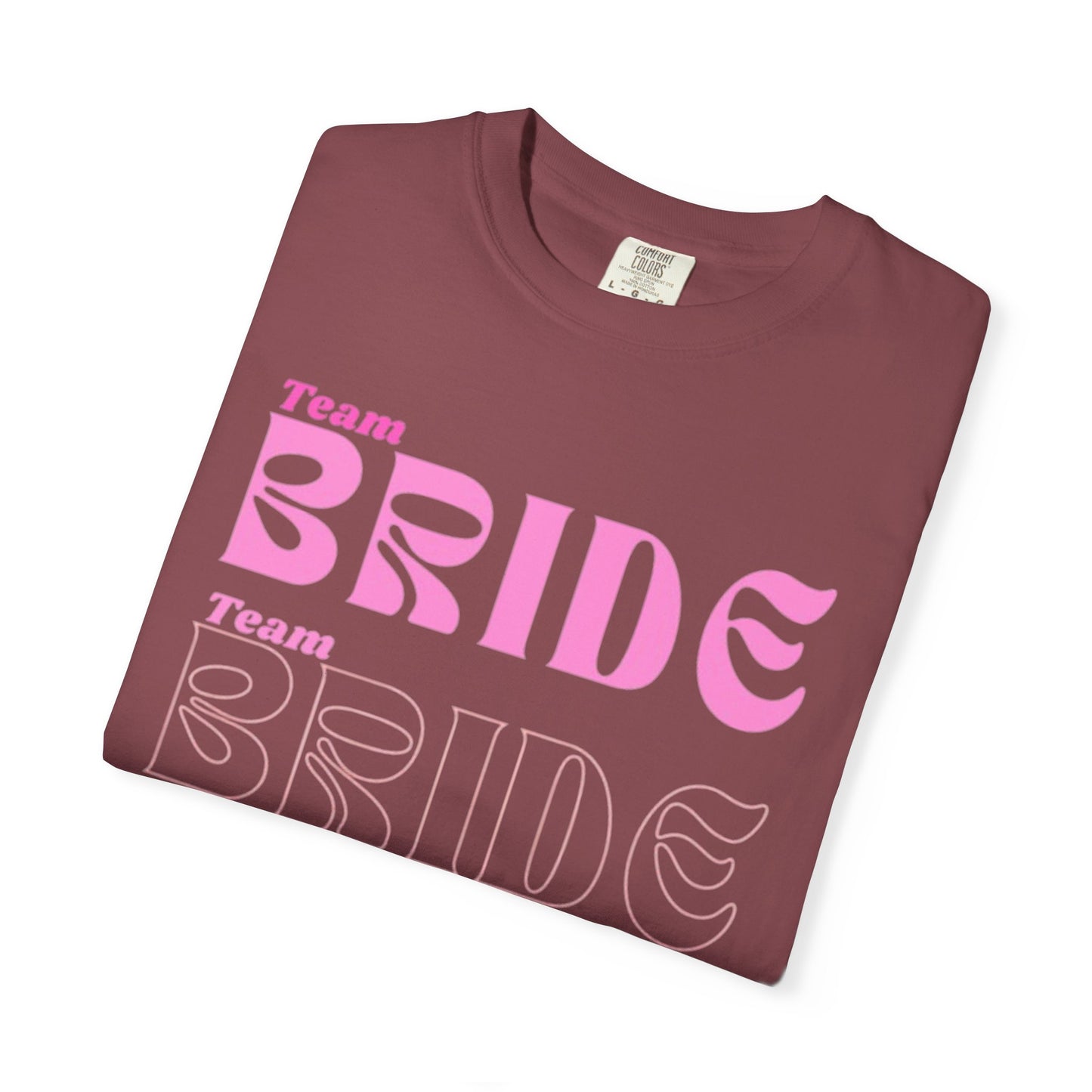 Team Bride Pink Text Tshirt