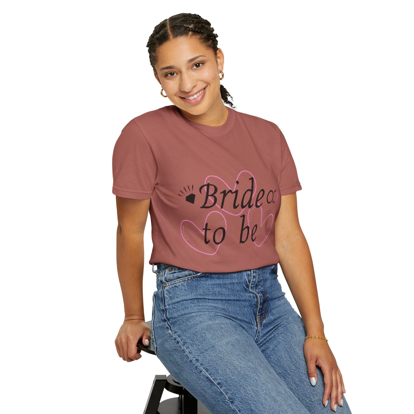 Bride to Be Black Text T-Shirt