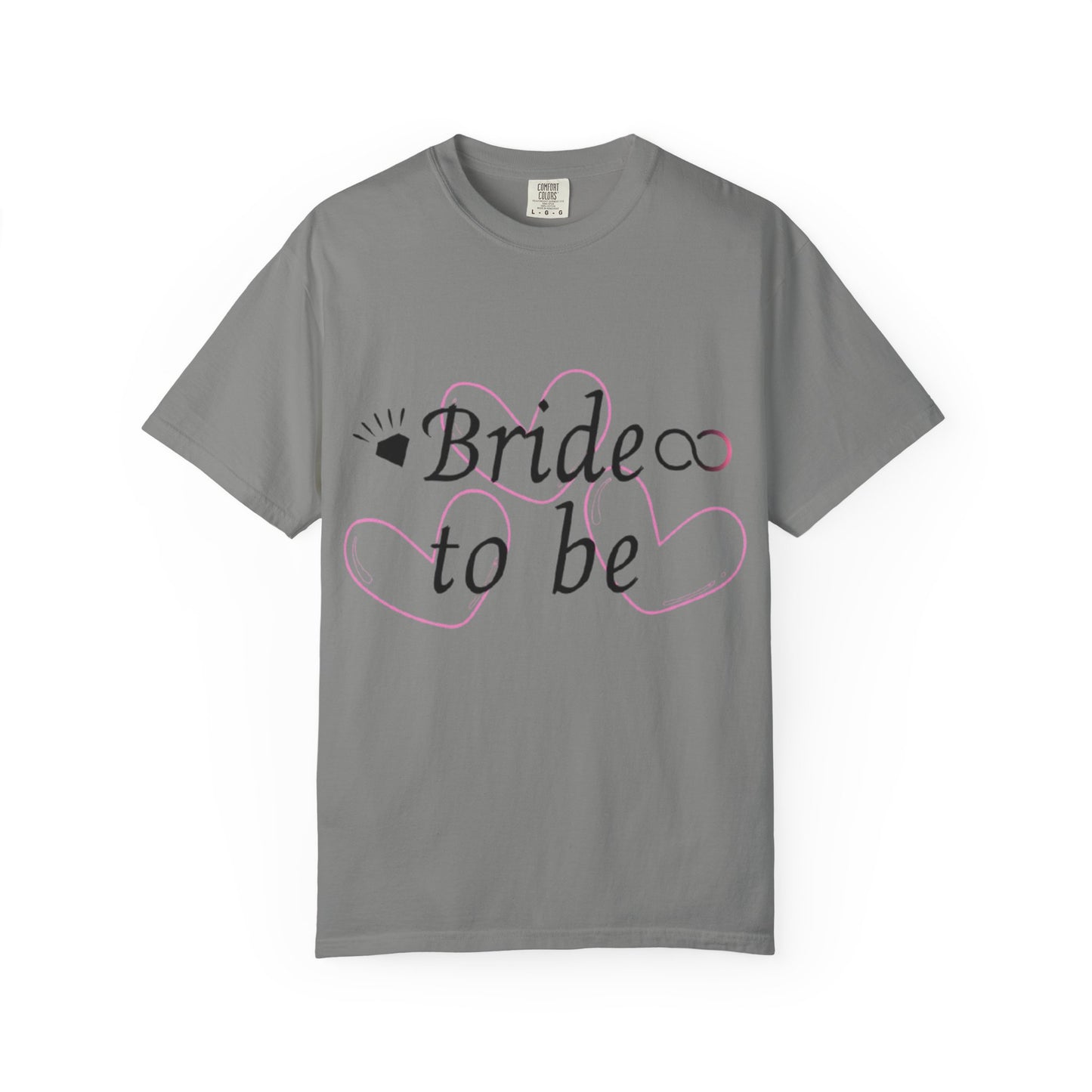 Bride to Be Black Text T-Shirt