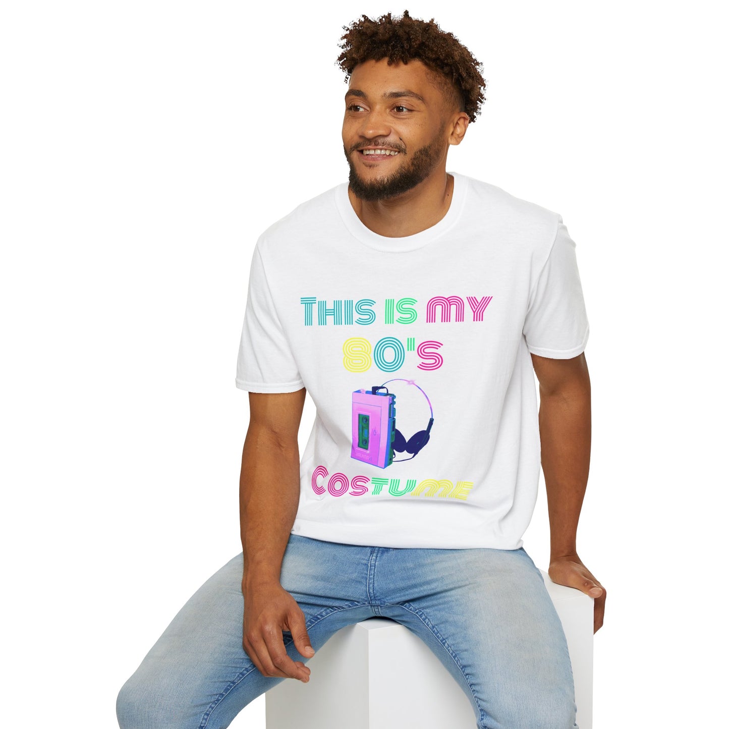80's Retro Costume Unisex Softstyle T-Shirt