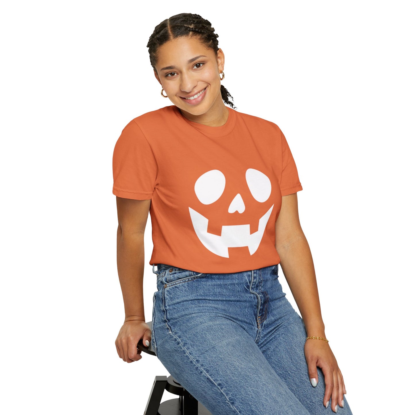 Halloween White Pumpkin Face Unisex T-Shirt