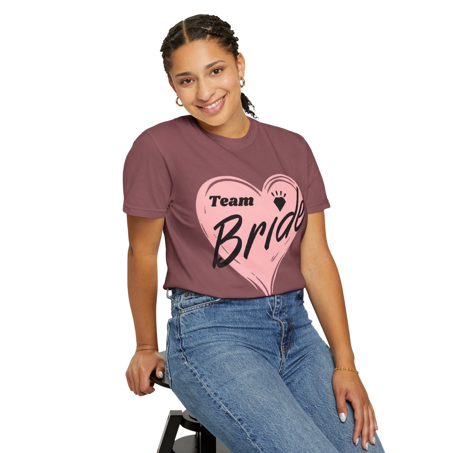 Team Bride Heart T-Shirt  Wedding Tee