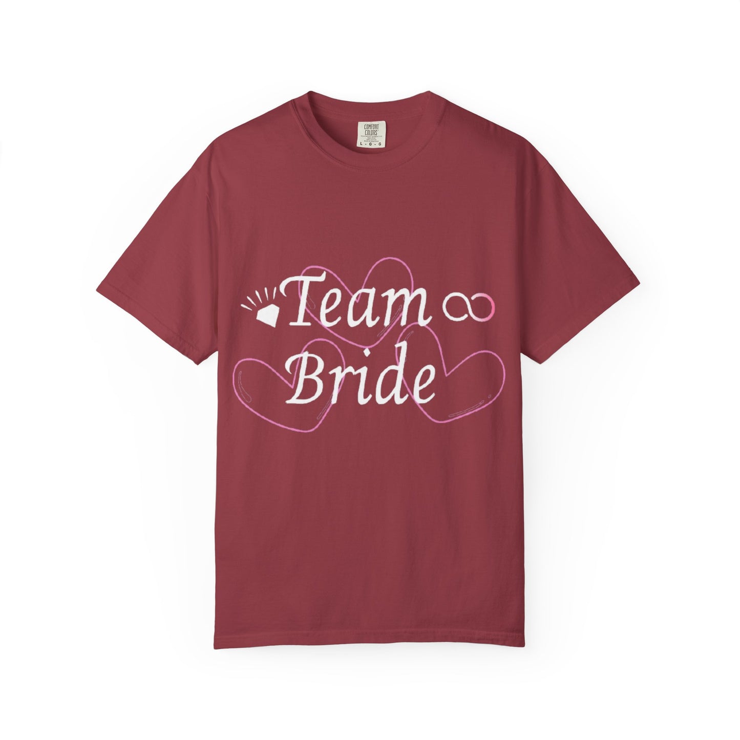 Team Bride White Text Tshirt