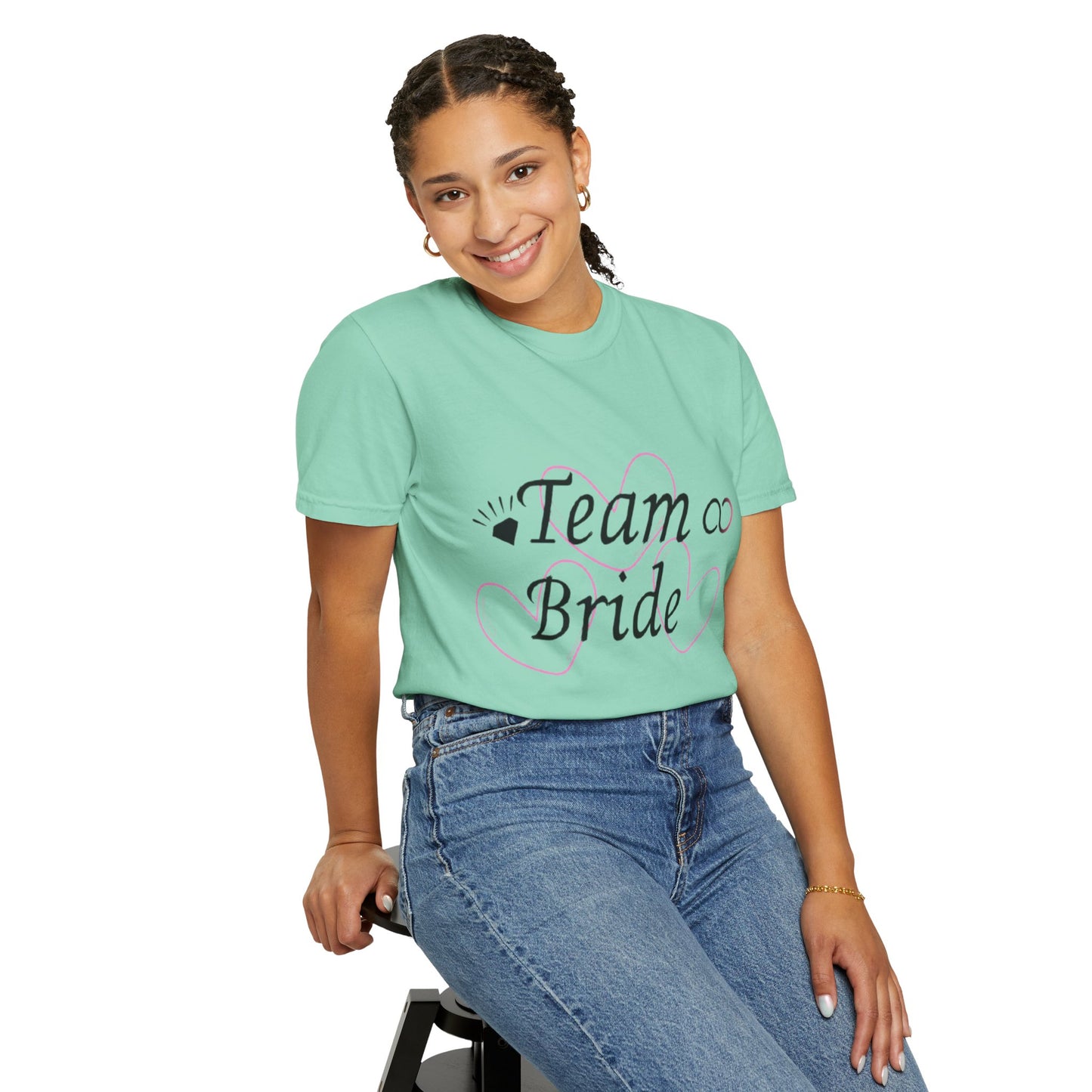 Team Bride to Be Black Text T-Shirt