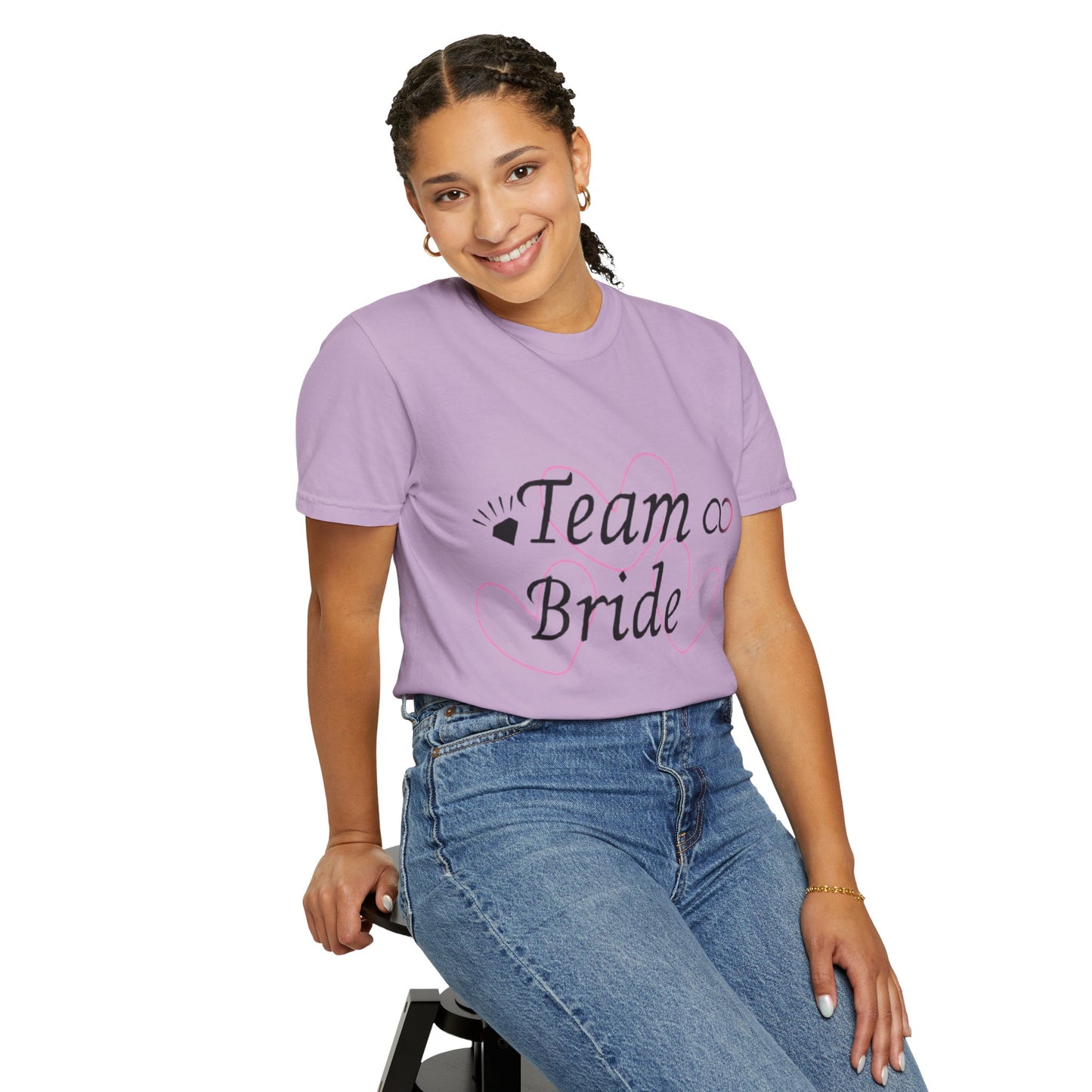 Team Bride to Be Black Text T-Shirt