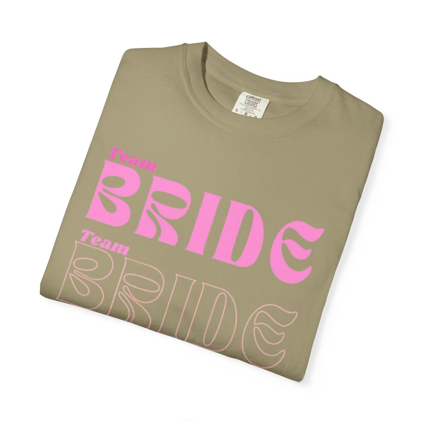 Team Bride Pink Text Tshirt