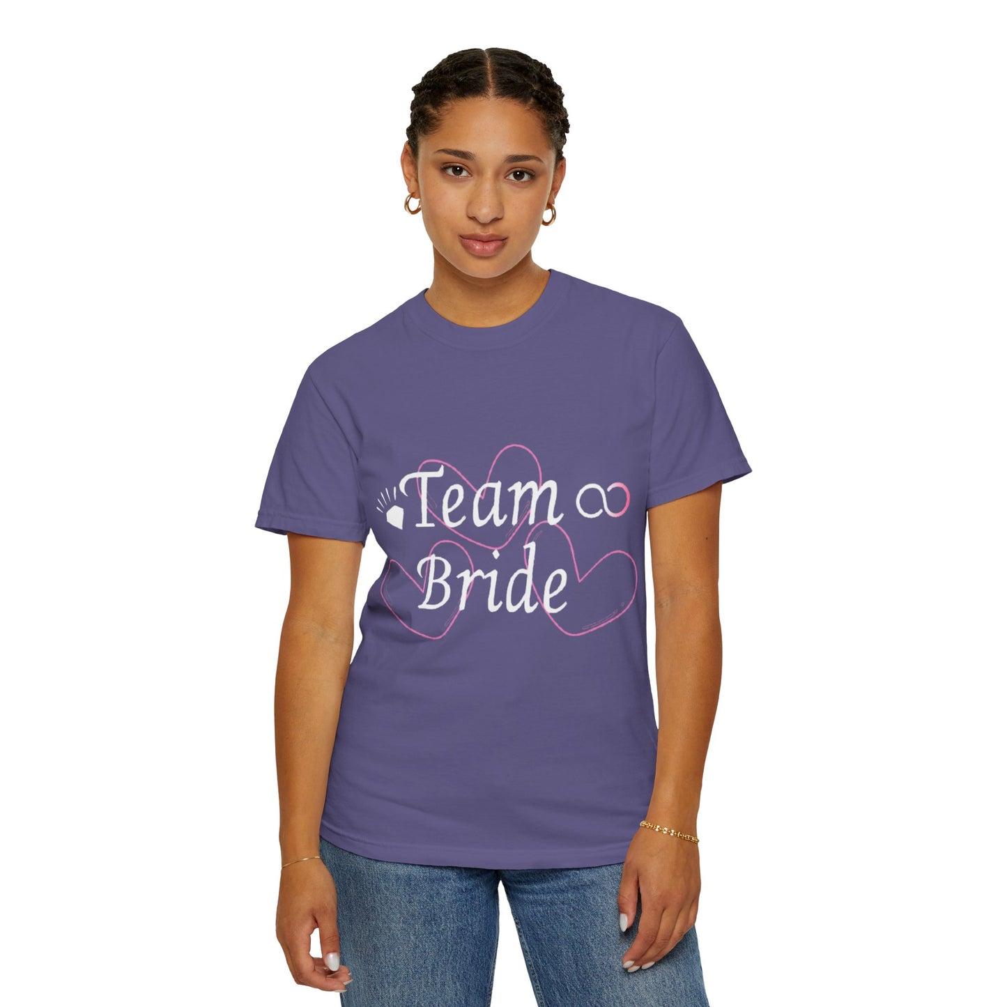 Team Bride White Text Tshirt