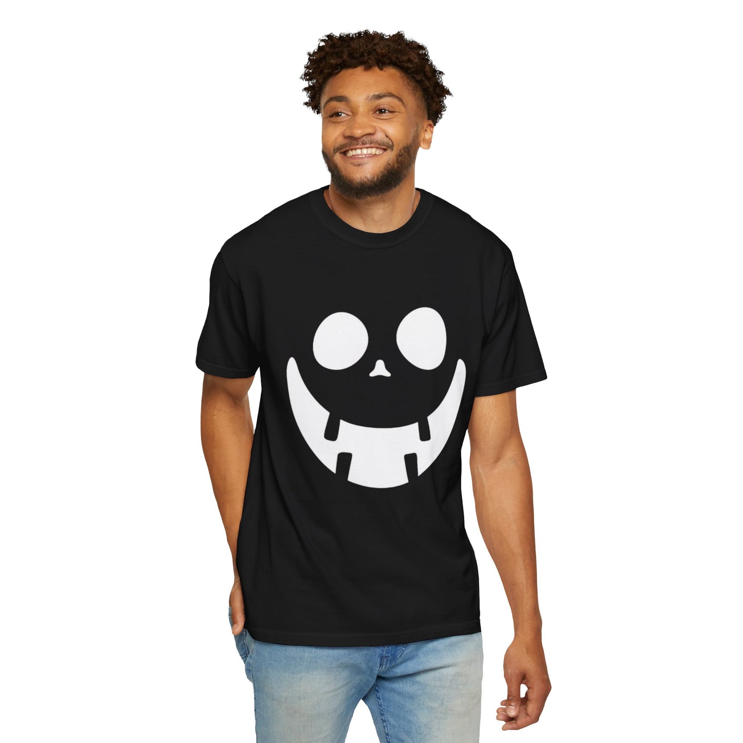 Smiley Face Halloween T-Shirt (White)