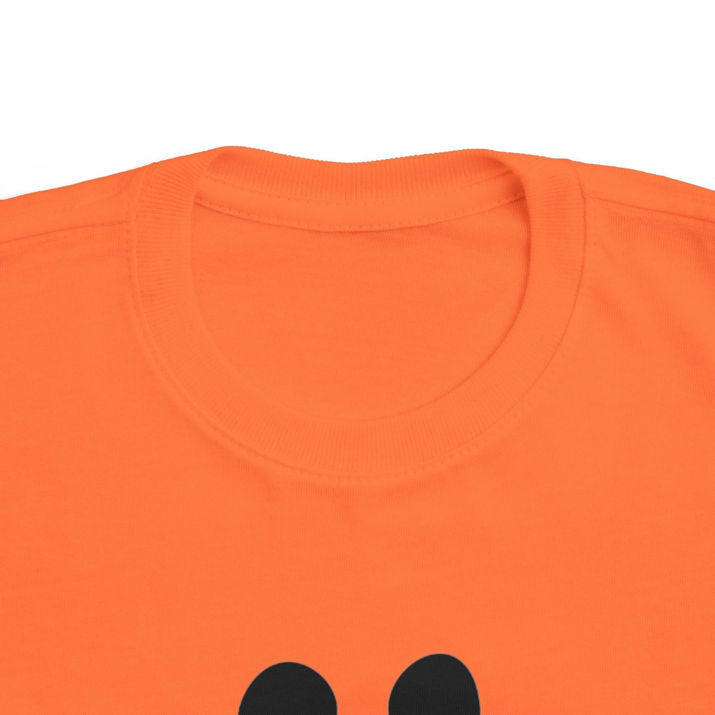 Toddler Midweight Tee with Playful Face Design (Black)
