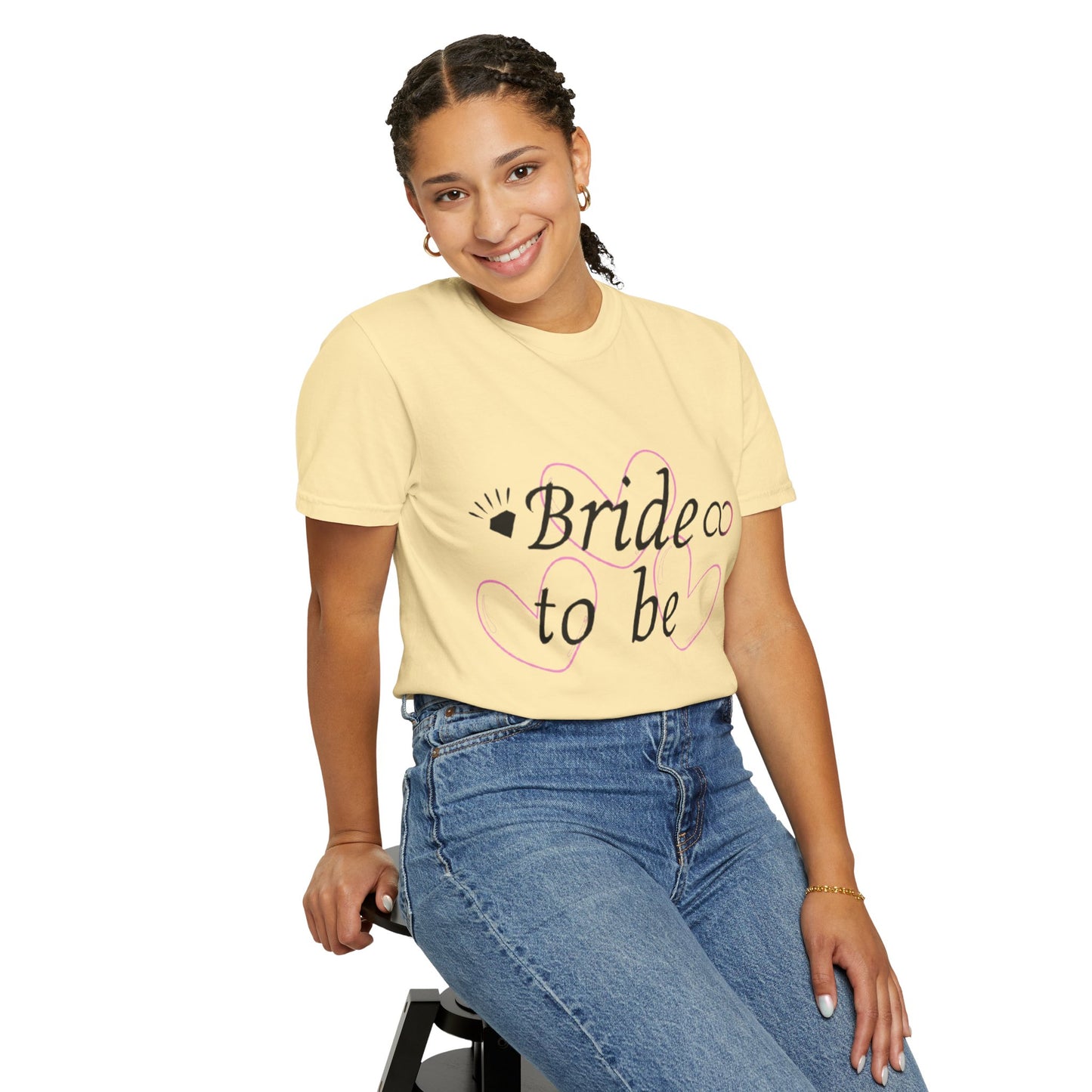 Bride to Be Black Text T-Shirt