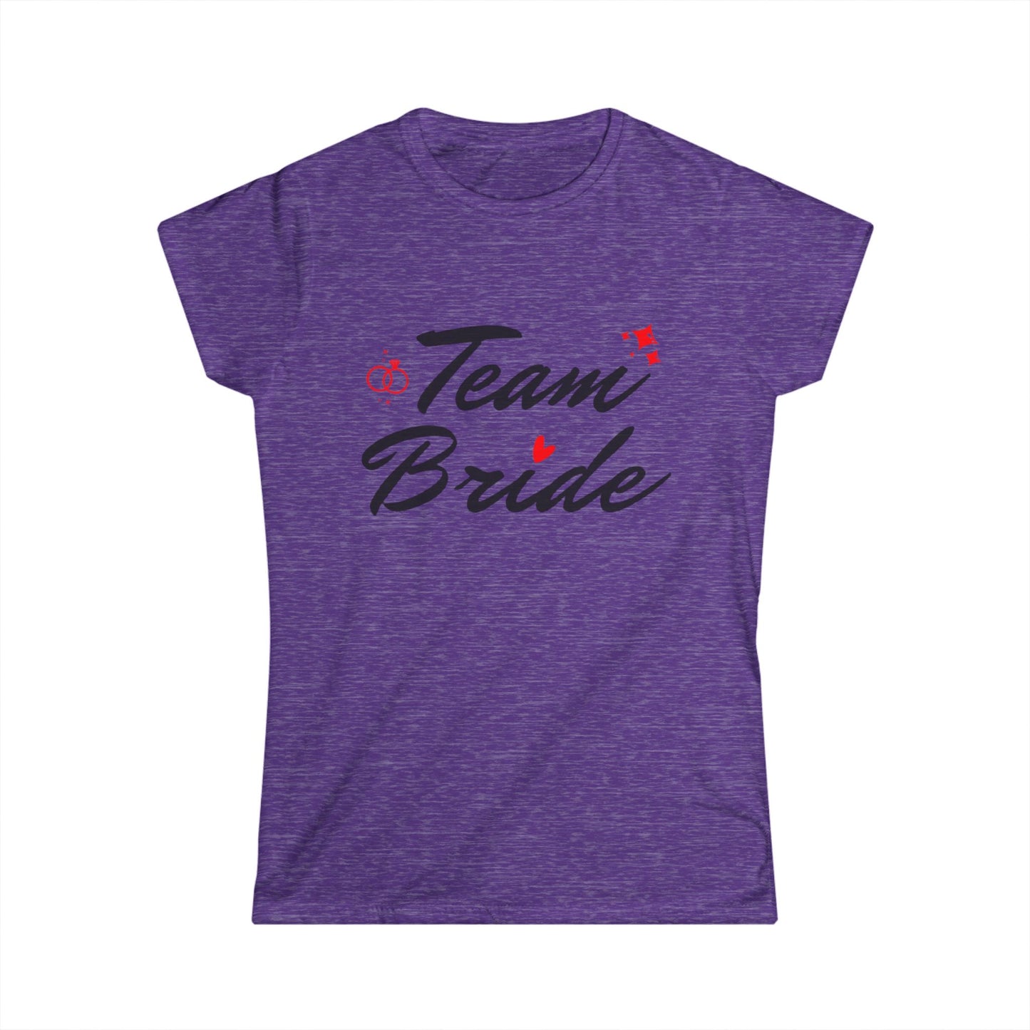Team Bride Black Text Women's Softstyle Tee