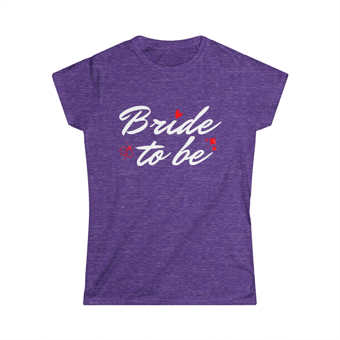 Bride to Be White Text Women's Softstyle Tee