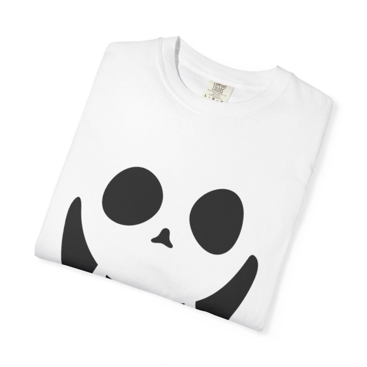 Smiley Face Halloween T-shirt (Black) - Unisex Garment-Dyed Tee