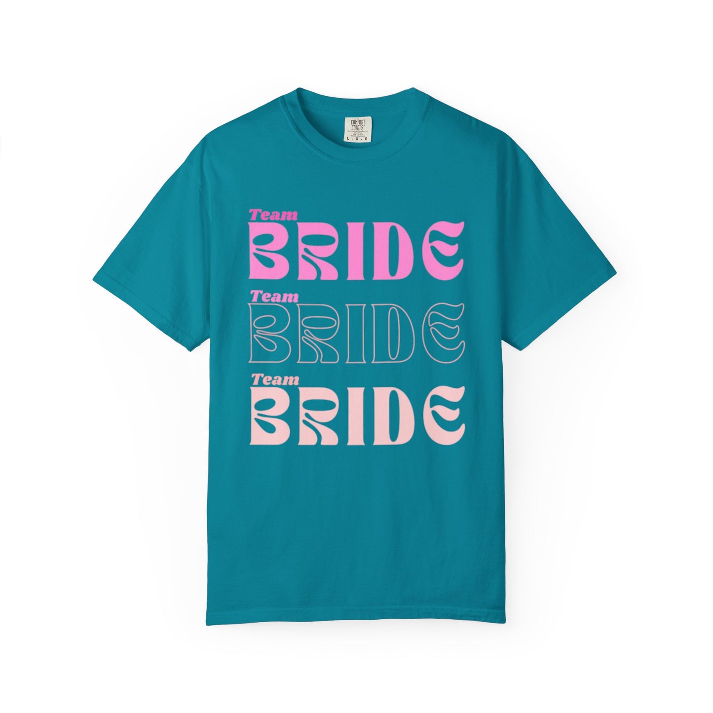 Team Bride Pink Text Tshirt