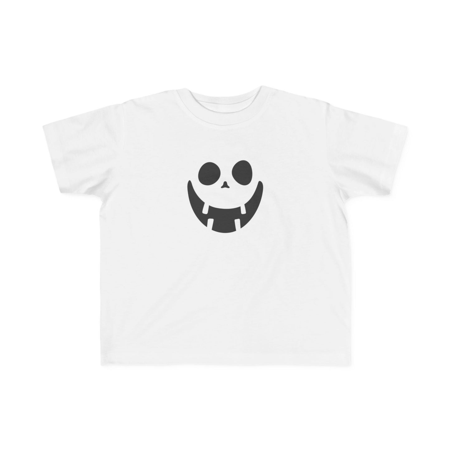 Toddler Midweight Tee with Playful Face Design (Black)