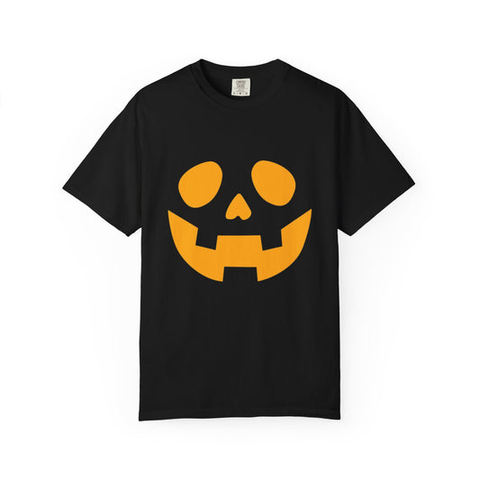 Halloween Orange Pumpkin Face T-Shirt, Unisex Tee