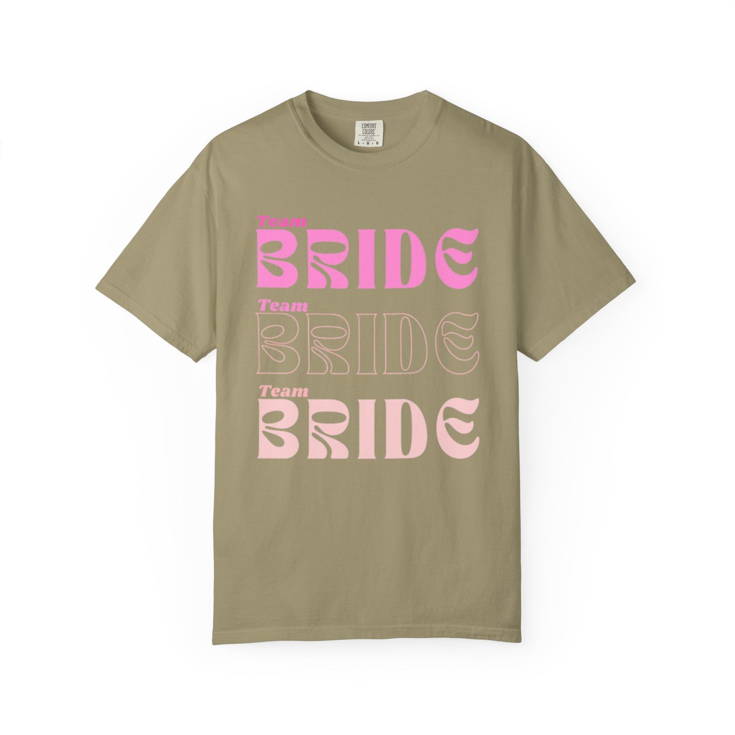 Team Bride Pink Text Tshirt