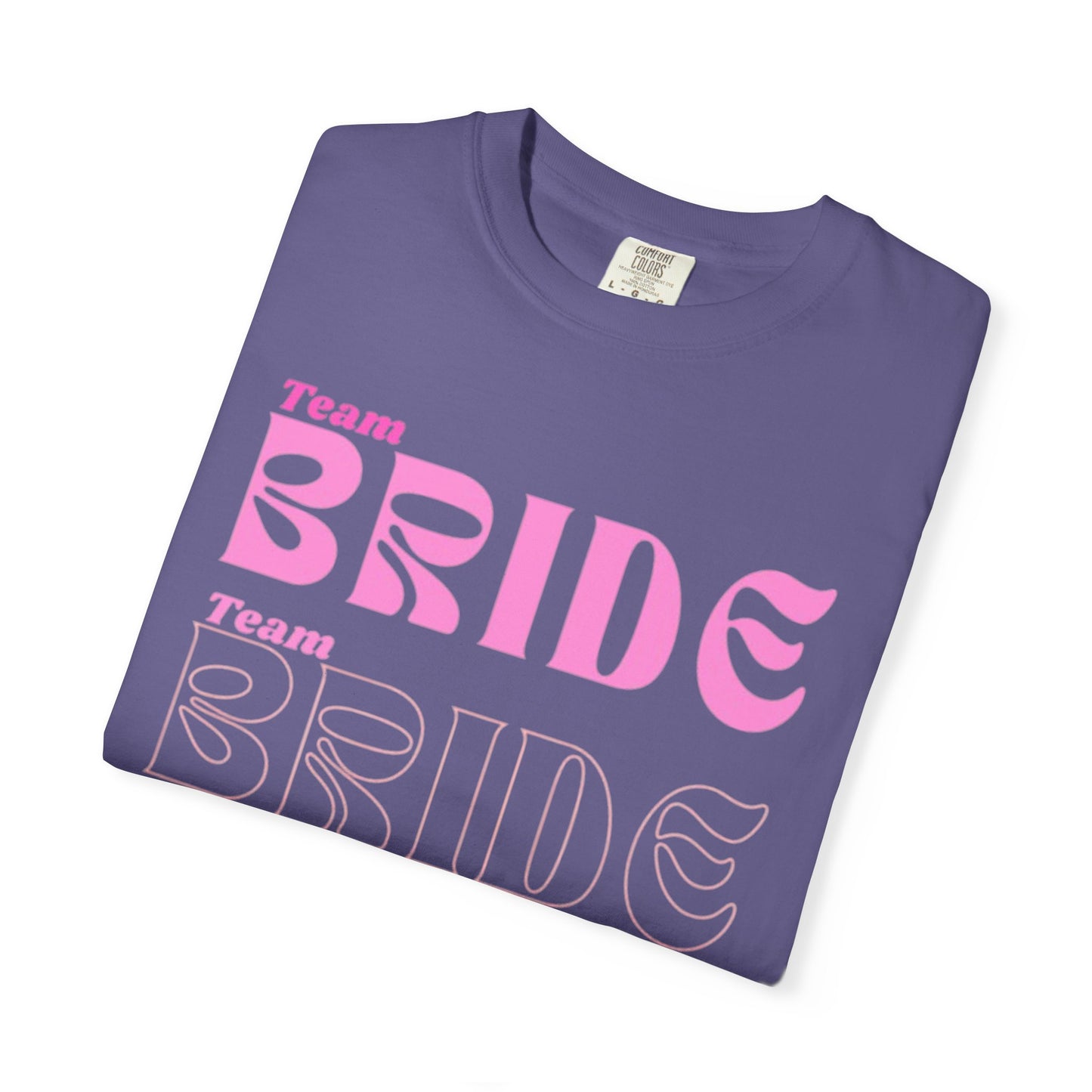 Team Bride Pink Text Tshirt