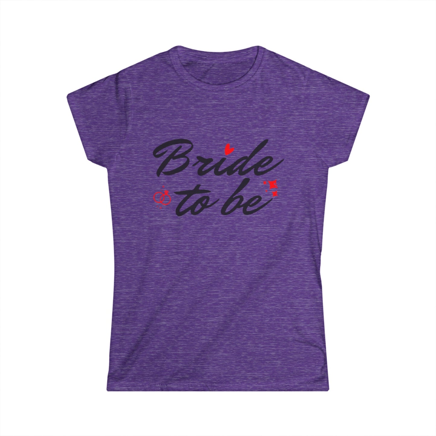 Bride to Be Black Text Women's Softstyle Tee