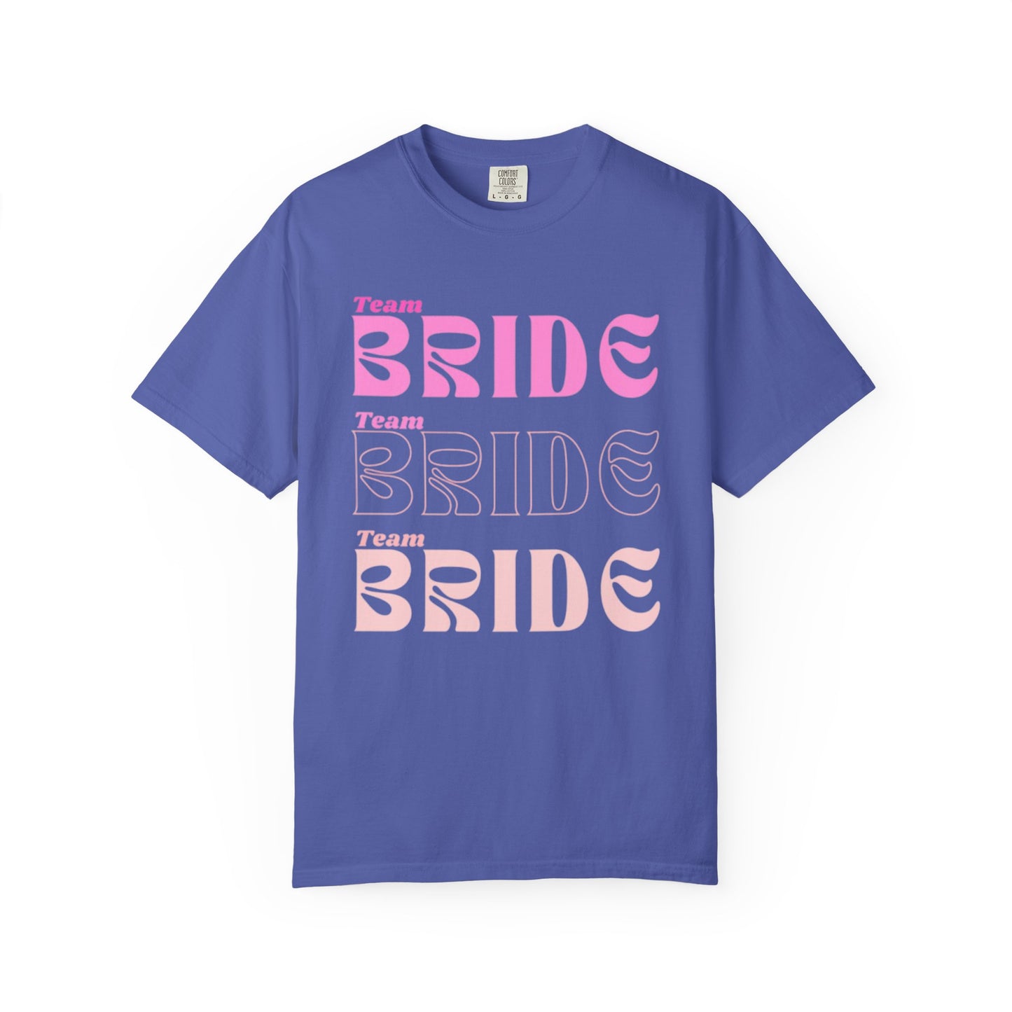 Team Bride Pink Text Tshirt