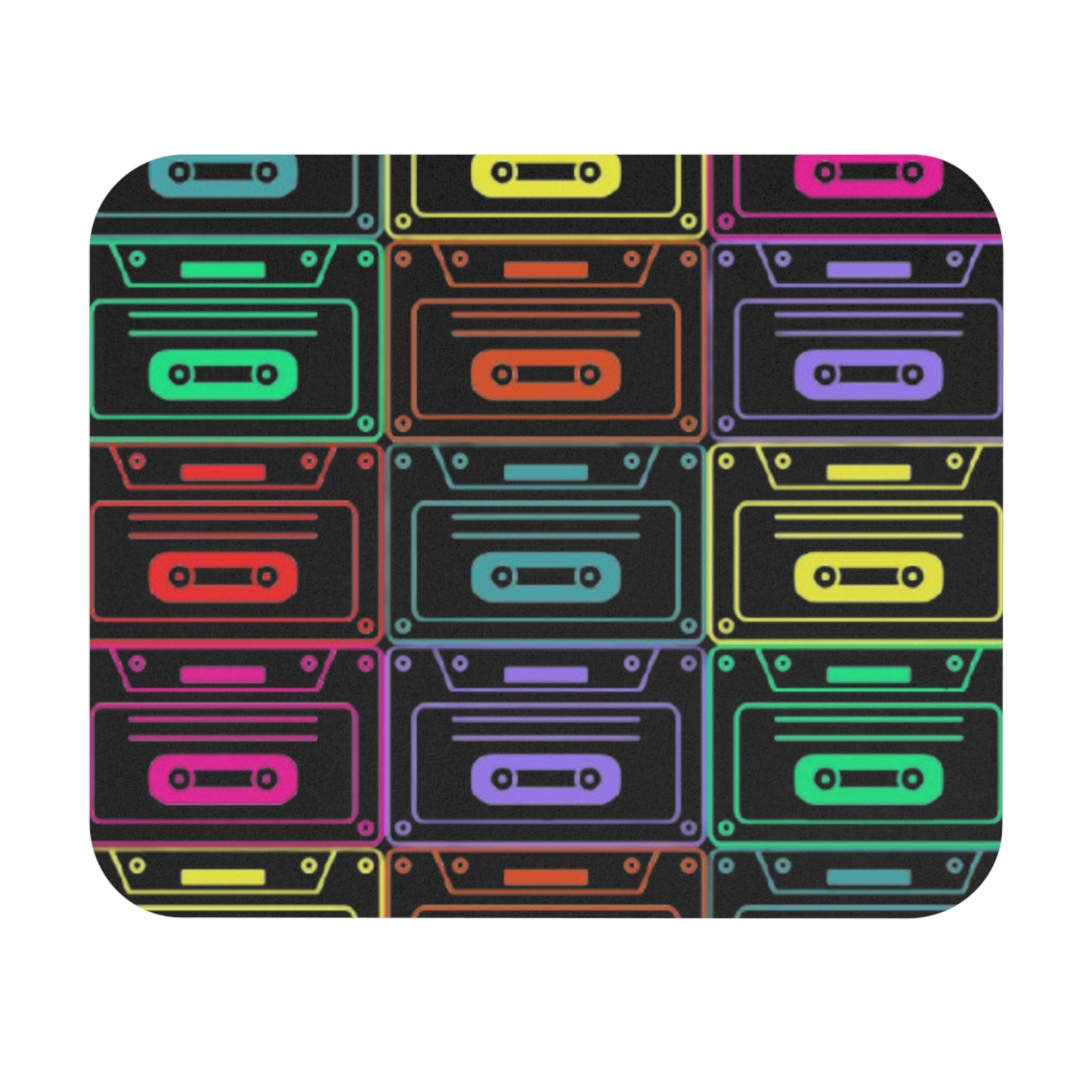 Vibrant Retro Cassette Mouse Pad