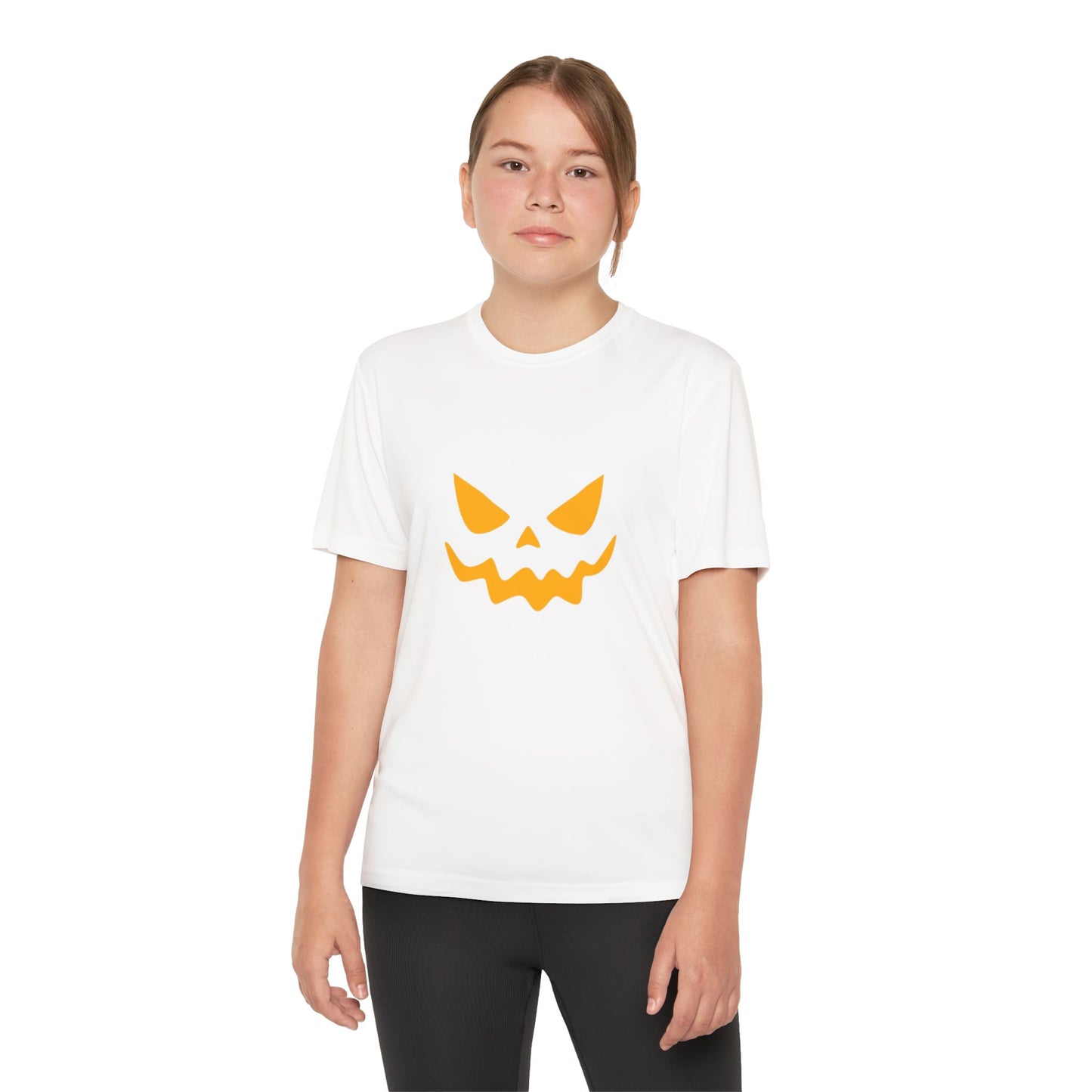 Youth Halloween Skull Tee (Orange)