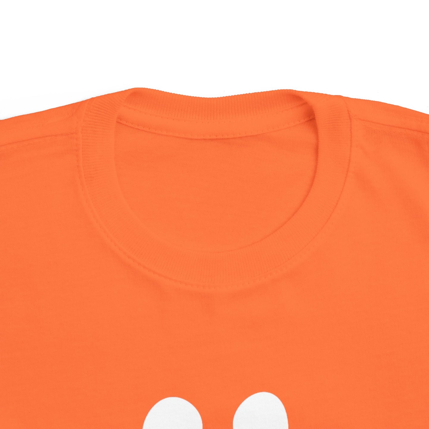 Toddler Midweight Tee with Playful Face Design (White)
