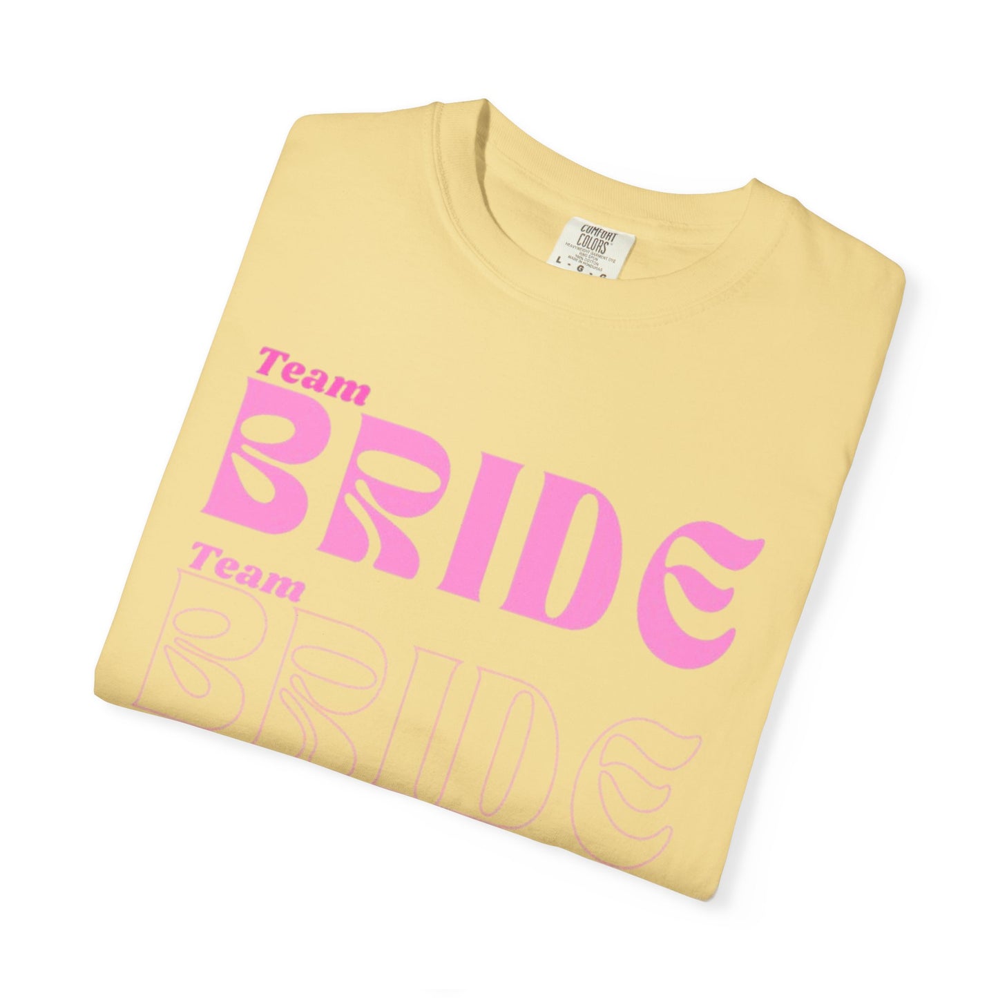 Team Bride Pink Text Tshirt