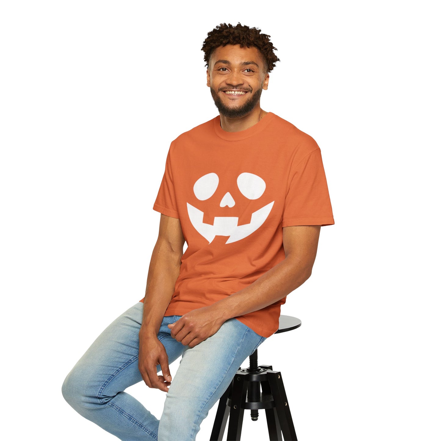 Halloween White Pumpkin Face Unisex T-Shirt