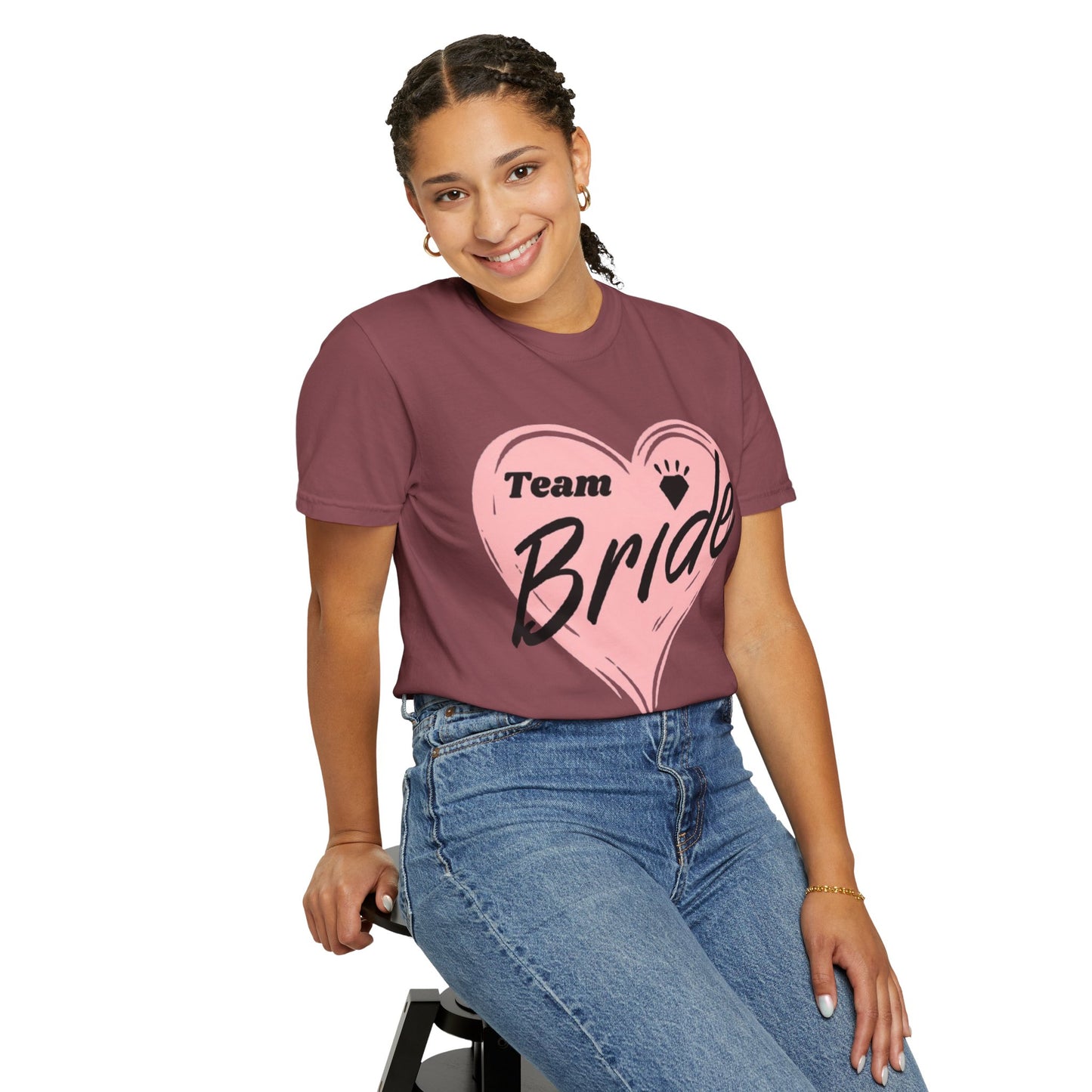 Team Bride Heart T-Shirt  Wedding Tee