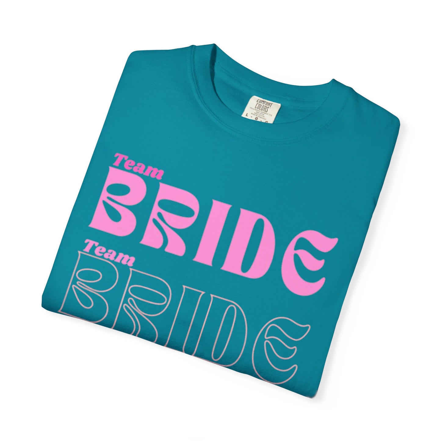 Team Bride Pink Text Tshirt