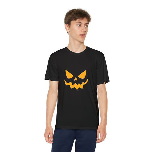 Youth Halloween Skull Tee (Orange)