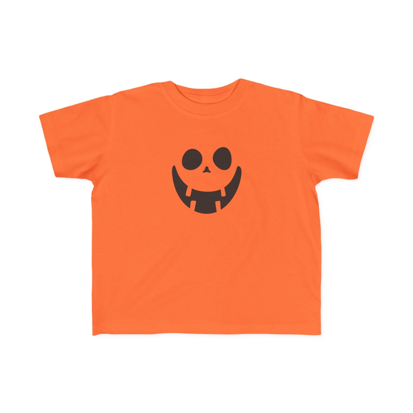 Toddler Midweight Tee with Playful Face Design (Black)