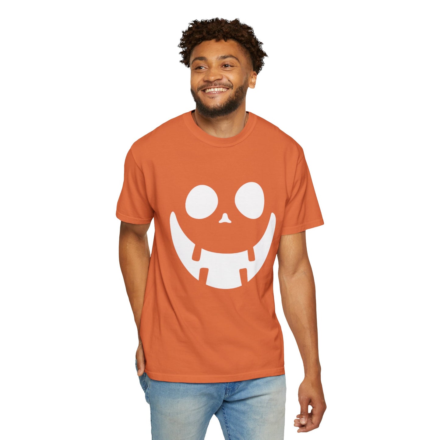 Smiley Face Halloween T-Shirt (White)