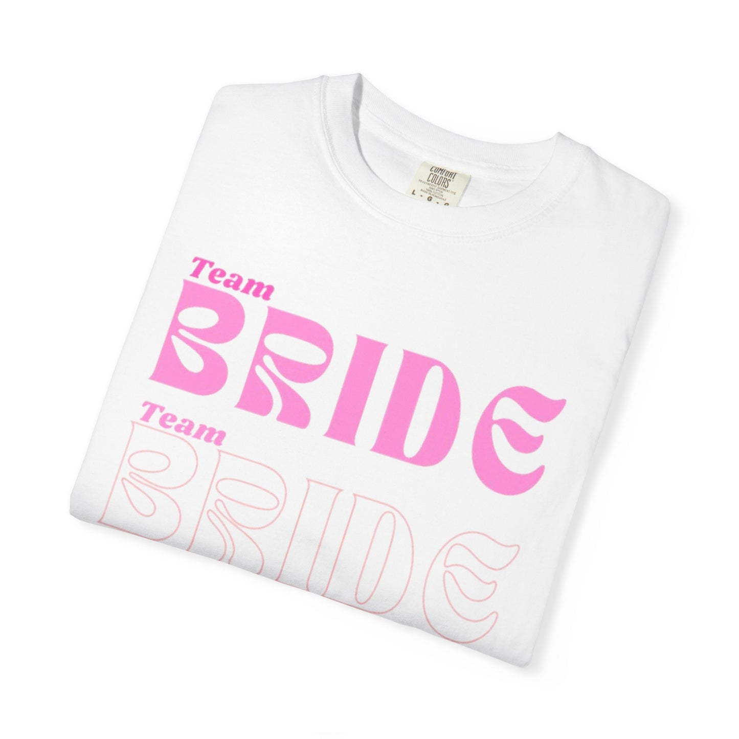 Team Bride Pink Text Tshirt