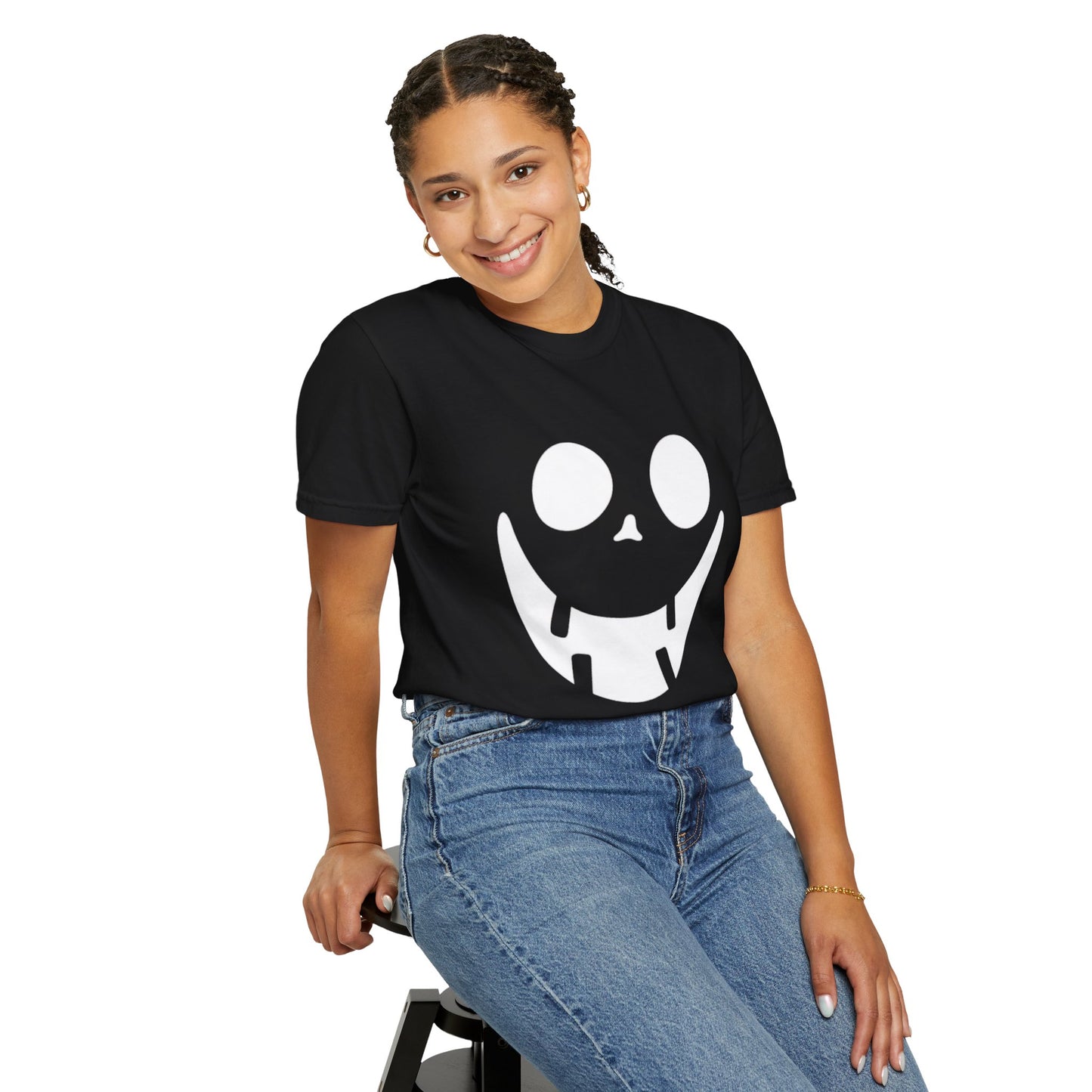 Smiley Face Halloween T-Shirt (White)